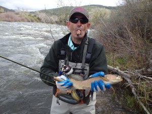 Bob with another fish using more conventional fly gearOLYMPUS DIGITAL CAMERA