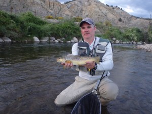 Advanced angler, Greg, with a nice lower Eagle brown.